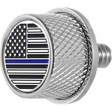 Figurati Designs FD70-SEAT KN-SS Seat Mounting Knob - Stainless Steel - Blue Line American Flag 0820-0206