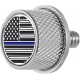 Figurati Designs FD70-SEAT KN-SS Seat Mounting Knob - Stainless Steel - Blue Line American Flag 0820-0206