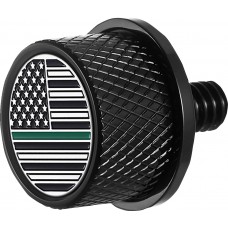 Figurati Designs FD72-SEAT KN-BK Seat Mounting Knob - Black - Green Line American Flag 0820-0209