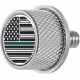 Figurati Designs FD72-SEAT KN-SS Seat Mounting Knob - Stainless Steel - Green Line American Flag 0820-0208