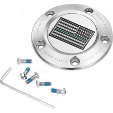 Figurati Designs FD72-TC-5H-SS Timing Cover - 5 Hole - American - Green Line - Stainless Steel 0940-2098