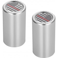 Figurati Designs FD73-DC-2545-SS Docking Hardware Covers - American Flag - Red Line - Long - Stainless Steel 3550-0383