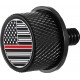 Figurati Designs FD73-SEAT KN-BK Seat Mounting Knob - Black - Red Line American Flag 0820-0211