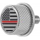 Figurati Designs FD73-SEAT KN-SS Seat Mounting Knob - Stainless Steel - Red Line American Flag 0820-0210