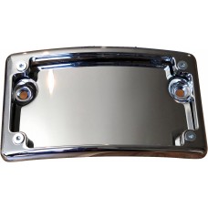 Kodlin Motorcycle KUS20101 License Plate Kit - Curved - Chrome 2030-2161