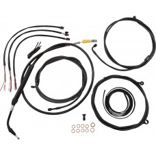 La Choppers LA-8058KT2-19M Cable Kit - 18" - 20" Ape Hanger Handlebars - Midnight 0662-1116