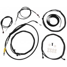 La Choppers LA-8058KT3-08B Cable Kit - Stock Ape Hanger Handlebars - ABS - Black 0662-1118