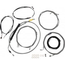 La Choppers LA-8058KT3-13 Cable Kit - 12" - 14" Ape Hanger Handlebars - ABS - Stainless 0662-1120