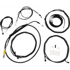 La Choppers LA-8058KT3-13B Cable Kit - 12" - 14" Ape Hanger Handlebars - ABS - Black 0662-1121