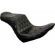 Le Pera LYR-580DD-CHET Tailwhip Seat - Diamond w/ Chestnut Stitching - Black - FXLR/FLSB '18-'22 0802-1473