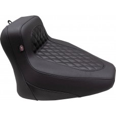 Mustang 88201 Squareback Seat - Solo - Black - Diamond Stitch - Chief '22-'23 0810-2381