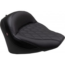 Mustang 88203 Solo Touring Seat - w/o Driver Backrest - Black - Diamond Stitch - Chief '22-'23 0810-2383