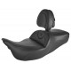 Saddlemen 808-07B-187BR Roadsofa Standard Reach Seat - With Backrest - Black/Black Stitching 0801-1396