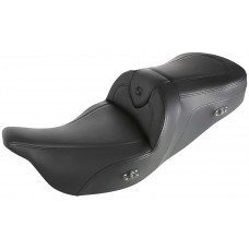 Saddlemen 808-07B-187HCT Roadsofa Standard Reach Heated Seat - Without Backrest - Black/Black Stitching 0801-1398