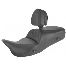 Saddlemen 808-07B-187TBRH Heated RoadSofa Seat - With Backrest - Black w/Black Stitching - Trikes 0801-1405