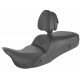 Saddlemen 808-07B-187TBRH Heated RoadSofa Seat - With Backrest - Black w/Black Stitching - Trikes 0801-1405