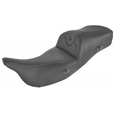 Saddlemen 808-07B-187THCT Heated RoadSofa Seat - Without Backrest - Black w/Black Stitching - Trikes 0801-1406