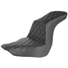 Saddlemen 818-29-195 Step-Up Seat - Full Lattice Stitch - Black 0802-1463