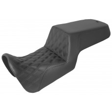 Saddlemen 821-34-172 Step Up Seat - Front Lattice Stitch/Rear Smooth - Black 0810-2373