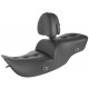 Saddlemen 897-06-181BRHC Pillow Top Roadsofa Seat - Heated - Black - with Backrest 0801-1408