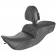 Saddlemen 897-06-187BRHCT Heated RoadSofa Seat - With Backrest - Black W/Black Stitching 0801-1417