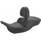 Saddlemen 897-07-185BR Roadsofa Carbon Fiber Seat - With Driver Backrest - Black 0801-1391
