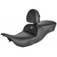 Saddlemen 897-07-185BRHC Roadsofa Carbon Fiber Seat - With Driver Backrest - Heater - Black 0801-1392