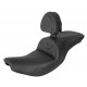 Saddlemen I14-07-187BR RoadSofa Seat - With Backrest - Black W/Black Stitching 0810-2347