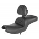 Saddlemen I20-06-187BR RoadSofa Seat - With Backrest - Black W/Black Stitching 0810-2351