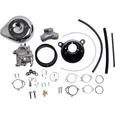 S&S Cycle 110-0145 Carburetor E and Stealth Air Kit - Chrome - Big Twin '84-'99 1001-0085