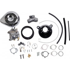 S&S Cycle 110-0151 Carburetor E and Stealth Air Kit - Chrome - Big Twin '06 1001-0091