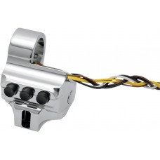 PERFORMANCE MACHINE (PM) 0062-2041-CH Chrome Left-Side Four-Button Hydraulic Clutch Switch Housing 2106-0197