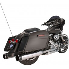 S&S CYCLE 550-0619 MK45 Touring Slip-On Mufflers - Chrome - Black Thruster - Touring '95-'16 1801-0847