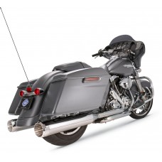 S&S CYCLE 550-0665 MK45 Touring Slip-On Mufflers - Chrome - Chrome Thruster - M8 Touring '17-'19 1801-1074