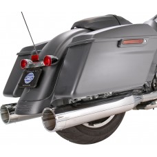 S&S CYCLE 550-0669 MK45 Touring Slip-On Mufflers - Chrome - Chrome Tracer - M8 Touring '17-'19 1801-1078