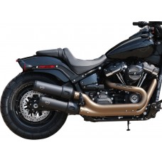 S&S CYCLE 550-0734 Grand National Slip-On Mufflers - Ceramic Black - Softail Fat Bob '18-'19 1801-1234