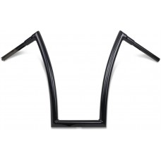 TODD'S CYCLE Gloss Black 1-1/2" Strip Handlebar with 20" Rise 0601-4893