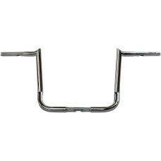 WILD 1 WO594 Chrome 1-1/4" Chubby Hooked Bagger Handlebar With 14" Rise For TBW 0601-4692
