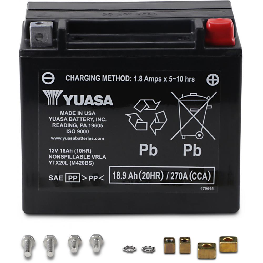 YUASA YUAM420BS BATTERY YUASA YTX20L 2113-0103 | Vital V-Twin Cycles