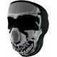 ZAN HEADGEAR WNFM023 FACE MASK CHROME SKULL 2503-0085