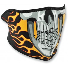 ZAN HEADGEAR WNFM061H HALF MASK BURNING SKULL 2503-0179