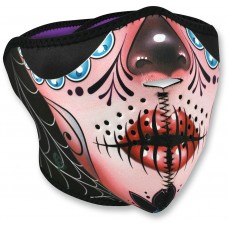 ZAN HEADGEAR WNFM082H HALF MASK SUGAR SKULL 2504-0410