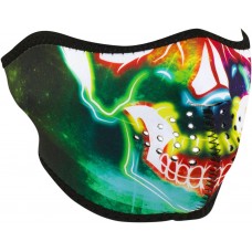 ZAN HEADGEAR WNFM098H HALF MASK NEON SKULL 2503-0308