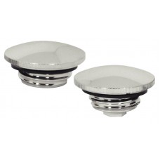 MID-USA V-Factor Chrome Billet "Essential" Gas Caps 80036