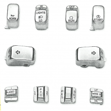 MID-USA Chrome Switch Cap Kit 15197