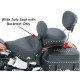 WIDE SOLO SEAT WITH DRIVER BACKREST (SOLD SEPARATE) & REAR SEAT (SOLD SEPARATE) FOR SOFTAIL 27289