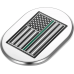 Figurati Designs Antenna Cover - Left Rear Fender - Green Line American Flag - Chrome - 1405-0349  FD72-AC-SS-LT