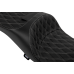 Drag Specialties Seats Extended Reach Freedom Seat - Vinyl - Double Diamond - Silver Stitch - FLT/FLH '09-'24 - 0801-1981 Extended Reach Freedom Touring Seats