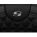 Saddlemen Roadsofa Seat - with Backrest - Dark Gray Stitch - FL '08-'23 - 0801-1607  808-07B-182B2
