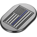 Figurati Designs Antenna Cover - Right Rear Fender - Blue Line American Flag - Black - 1405-0312  FD71-AC-BLK-RT